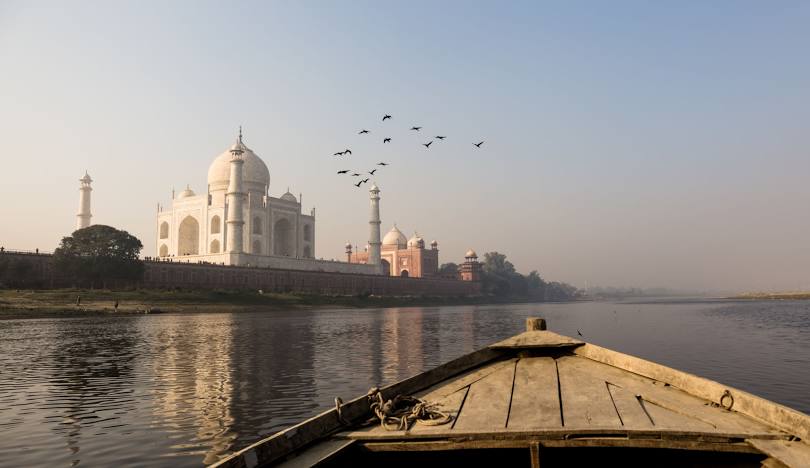 Yamuna River and Taj Mahal